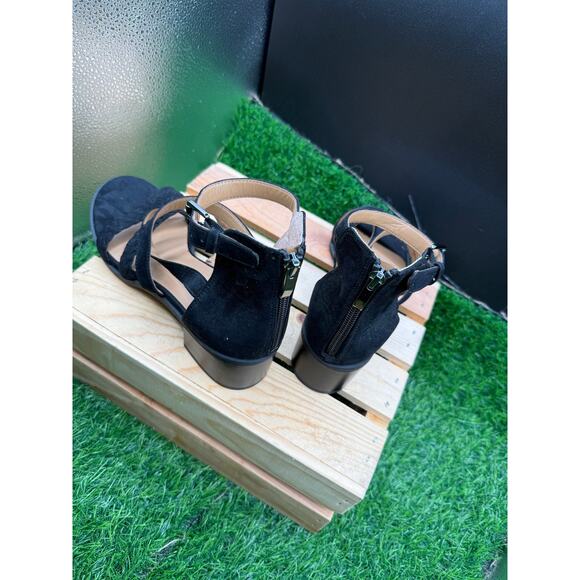 Franco Sarto- Open Toe Heels- Black- Size 9W - Picture 6 of 10